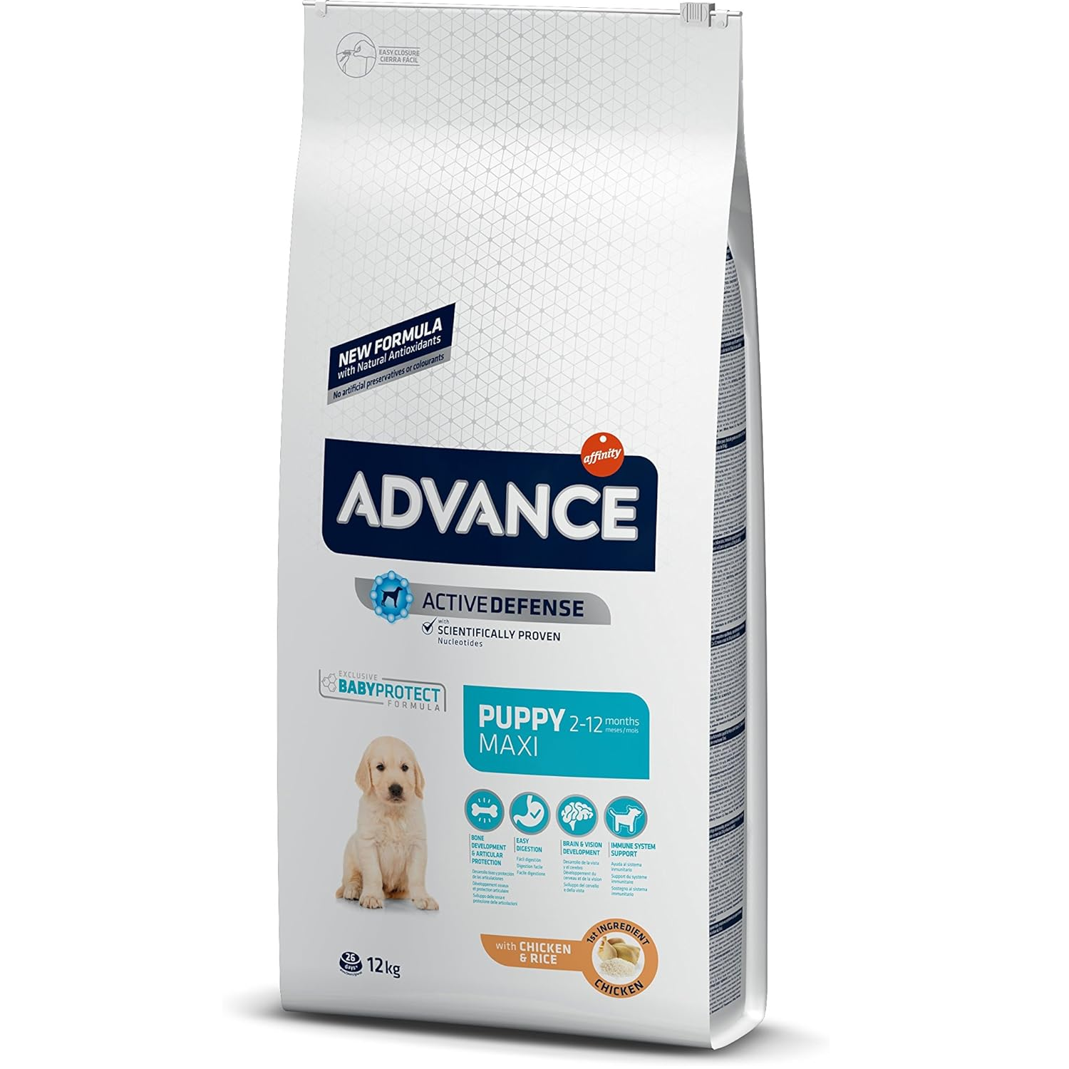 Advance Alimento Seco para Perros Puppy Maxi 12 Kg - Fórmula con Nucleótidos