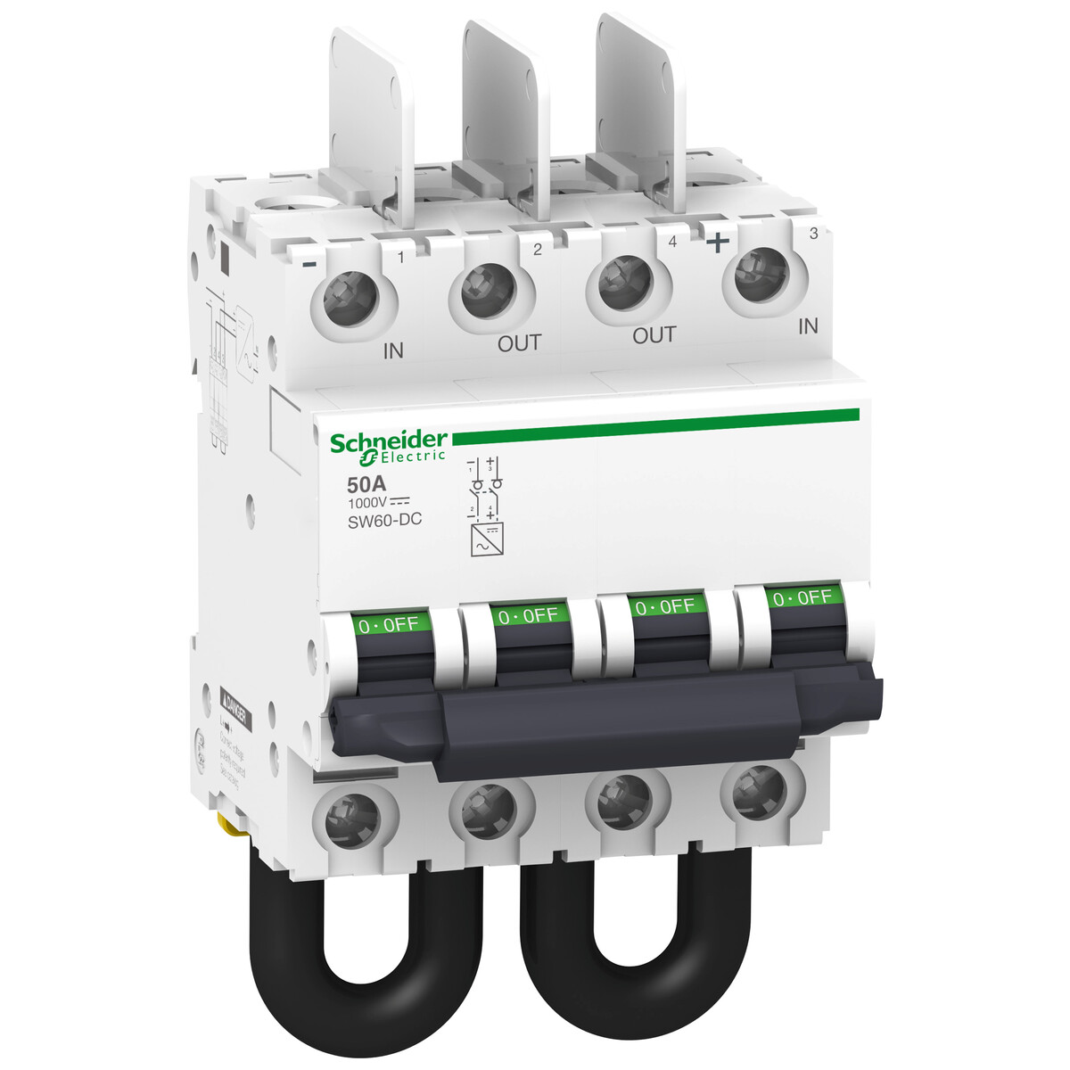 Seccionador de CC SW60-DC-50 50 A 2 polos 1000 V CC