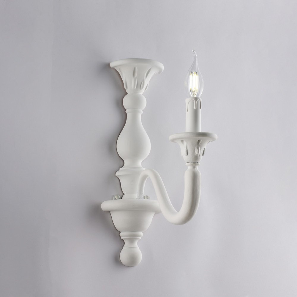 Apliques Shabby Chic Lucca Blanco 1 Luz E14