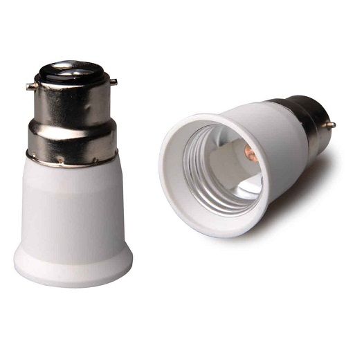 Adaptador B22 a E27 Blanco