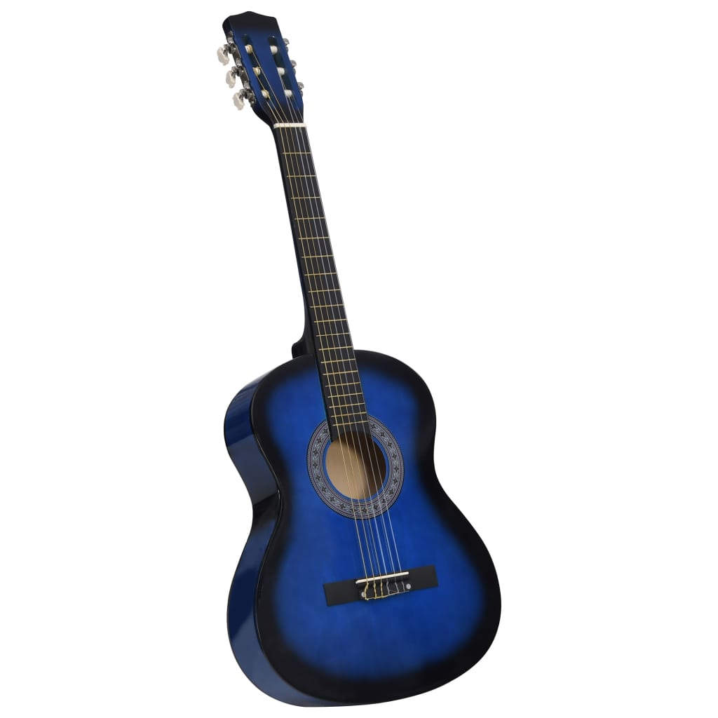 vidaXL Madera de Tilo Guitarra Clásica Niños y Principiantes 3/4 36" Musical Color Marrón oscuro,  Negro,  Azul y mas