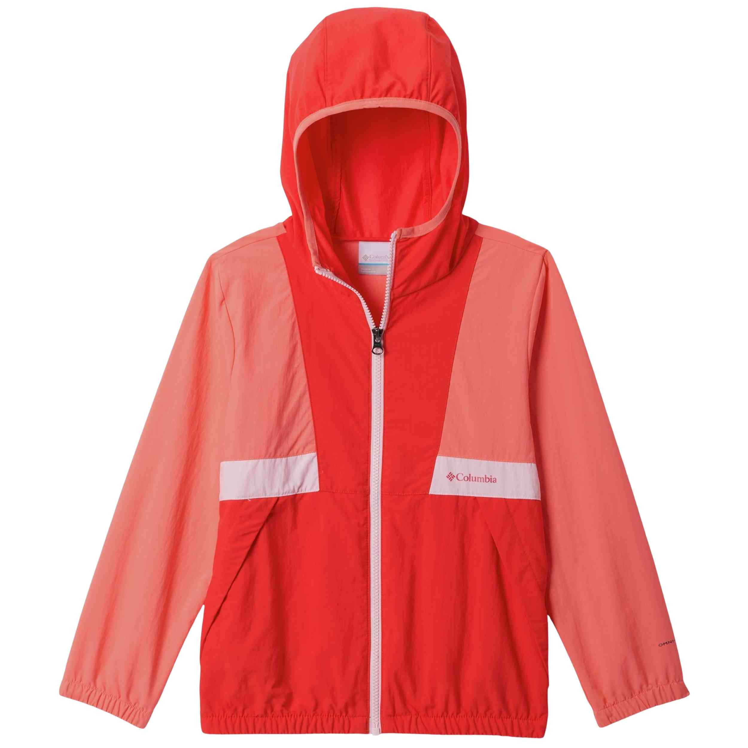 Cortaviento Columbia modelo Chaqueta con capucha Columbia Spire Valley Windbreaker naranja intenso blanco niño para Hombre en color Rojo