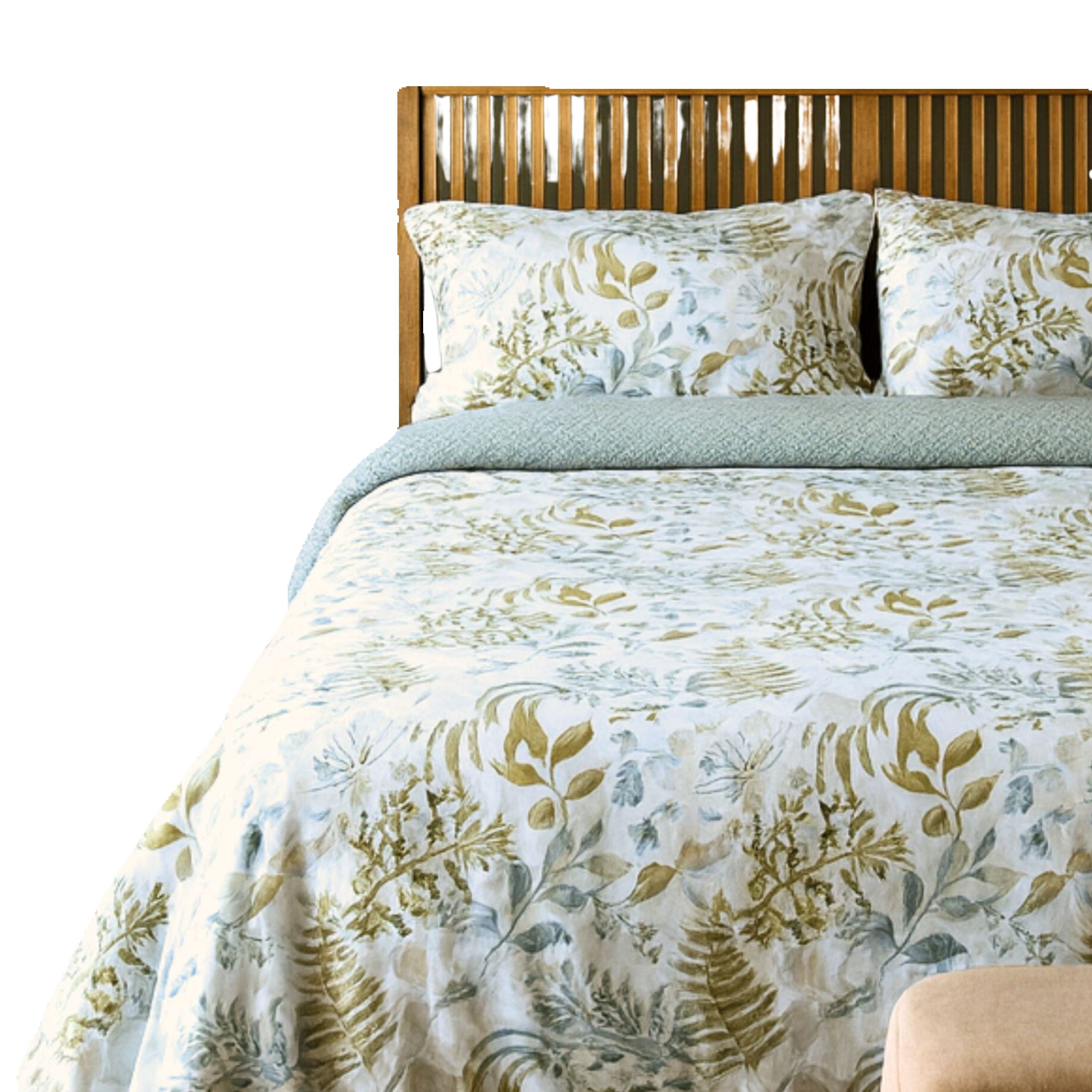 Funda Nórdica Set Alo Home Ramas 100% Algodón – Reversible Estampado Ramas y flor pequeña - Cama 90, 135 y 150 cm