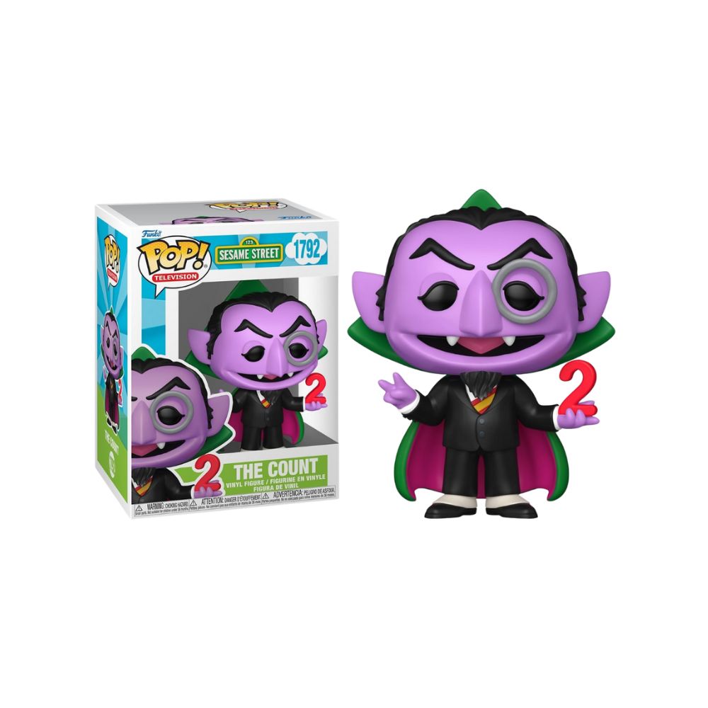 FUNKO POP! BARRIO SÉSAMO - EL CONDE, 86235, Nº 1792, TIENDA CON LICENCIA OFICIAL, ENVIO EN 24-48 HORAS EN PENÍNSULA, FIGURA, CABEZÓN, MUÑECO, JUGUETES, OCHENTERO, MARIONETAS, DIDÁCTICO, APRENDIZAJE