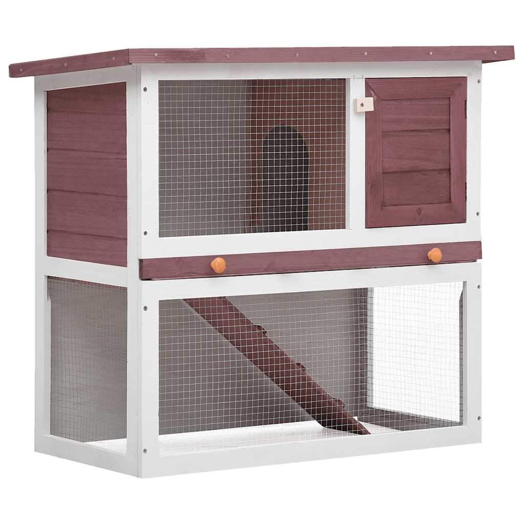 vidaXL Casa de animales pequeños jaula conejera 1 puerta