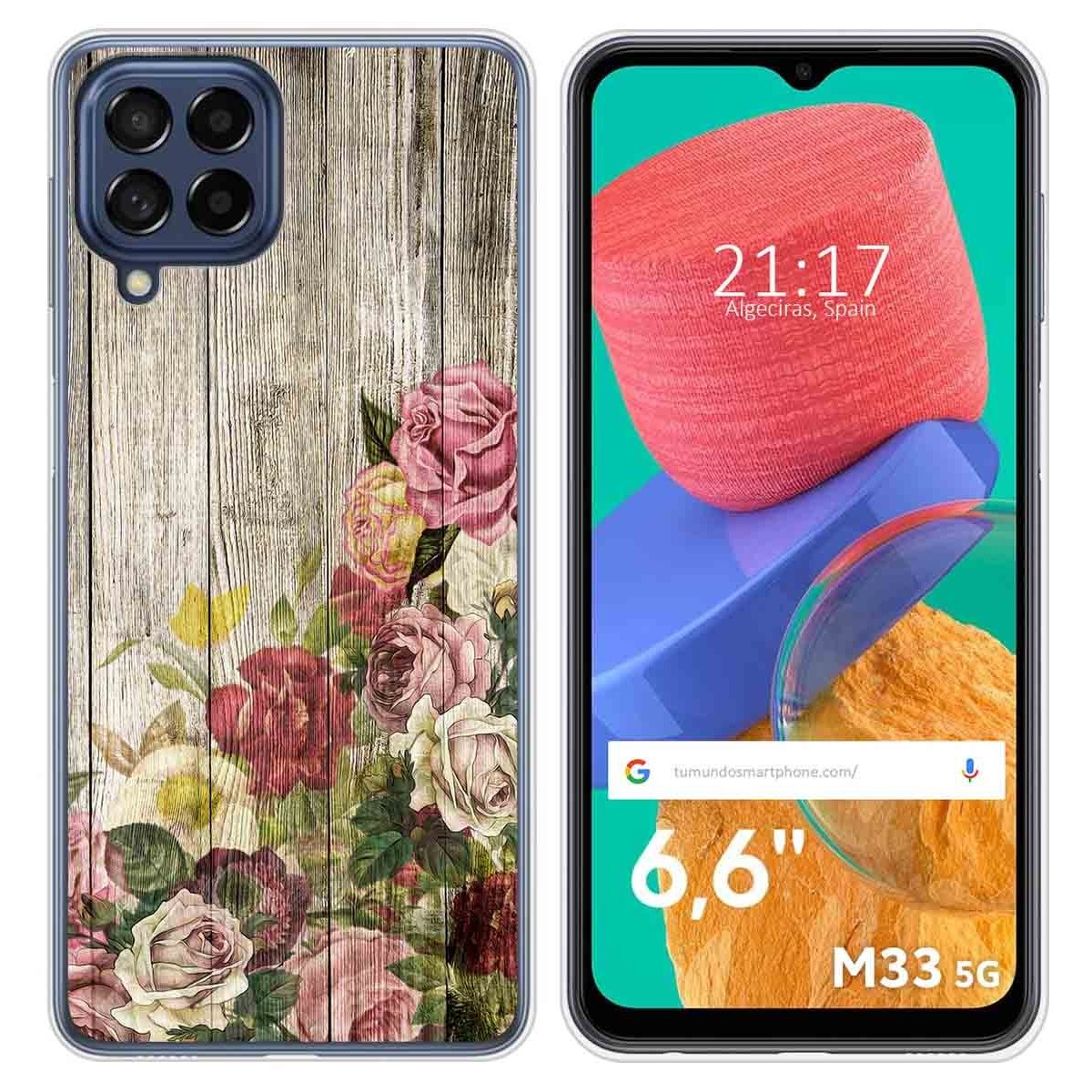 Funda Silicona para Samsung Galaxy M33 5G diseño Madera 08 Dibujos