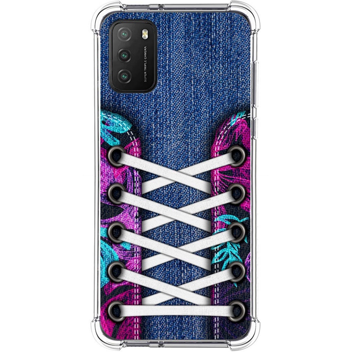 Tumundosmartphone Funda Silicona Antigolpes para Xiaomi POCO M3 / Redmi 9T diseño Zapatillas 06 Dibujos