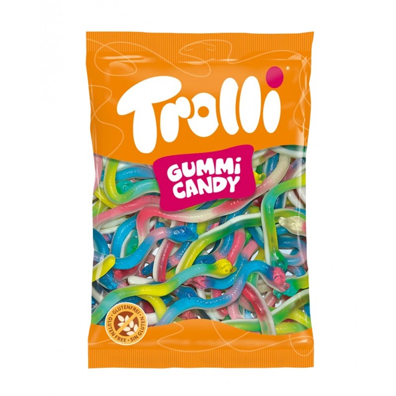 Trolli Culebras de Gominola Halloween en Bolsa de 1KG Sin Alérgenos