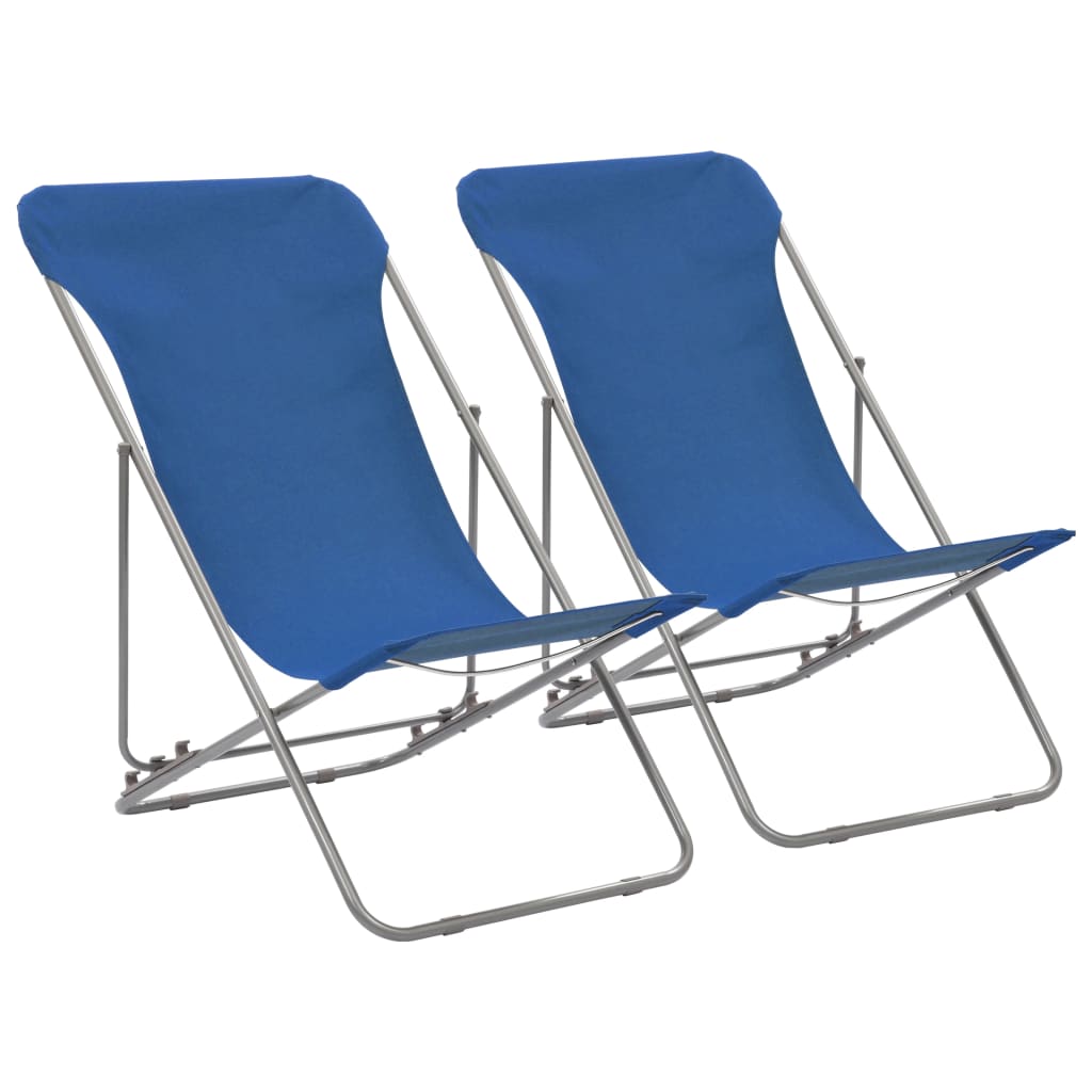 vidaXL Sillas de playa plegables 2 unidades acerotela oxford
