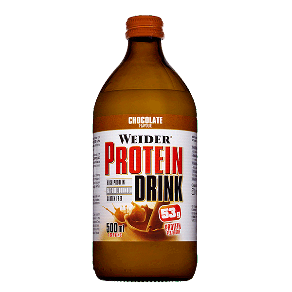 Weider Proteína Bebida Chocolate 500 Ml - Rápida Asimilación - Saciedad Duradera - Bajo en Grasa - Aporta Energía