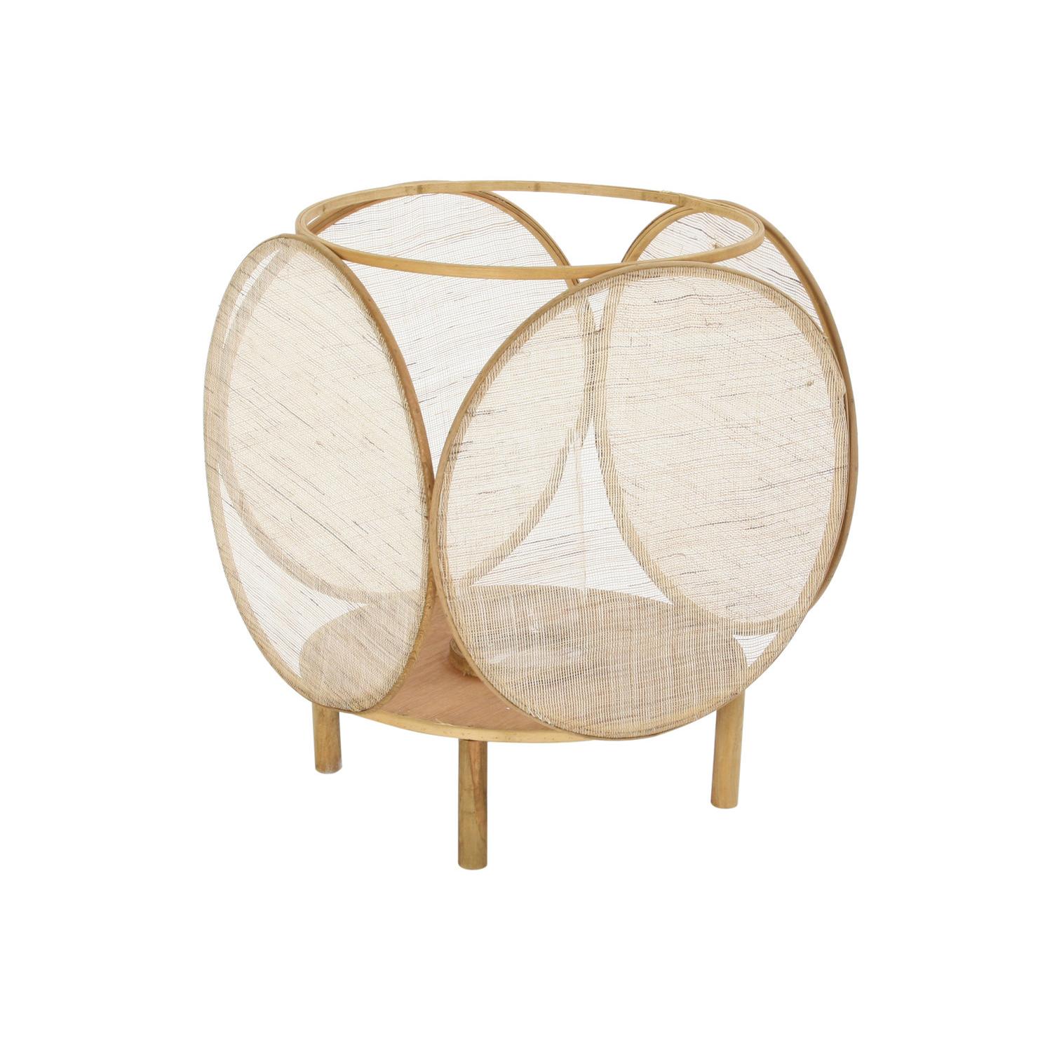 PORTAVELA BAMBU CRISTAL 42X42X55 NATURAL MARRON LD189089