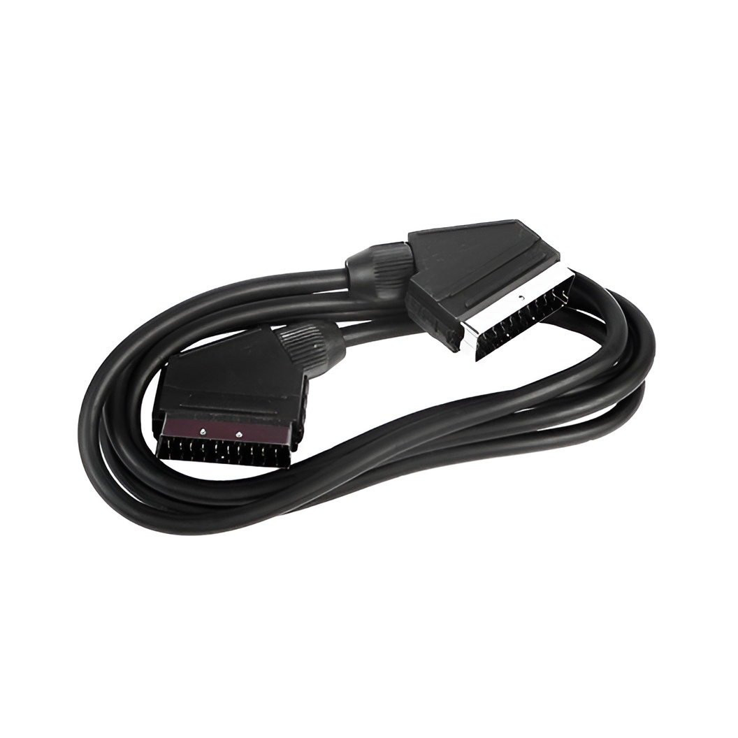 Goobay 11702 - Cable de conexión euroconector, niquelado, negro, 1,5 m, longitud de cable, 7 mm de diámetro