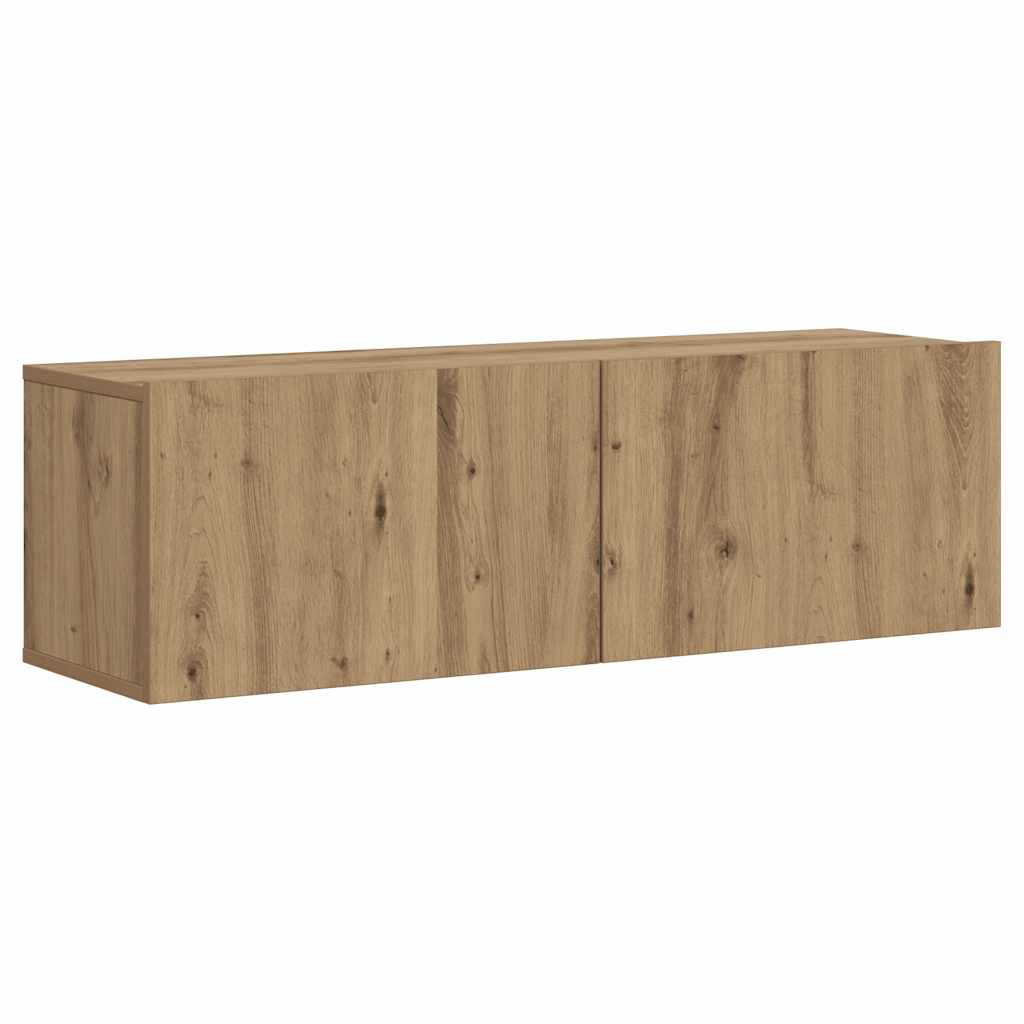 vidaXL Mueble TV de pared madera ingeniería roble artisan 100x30x30 cm