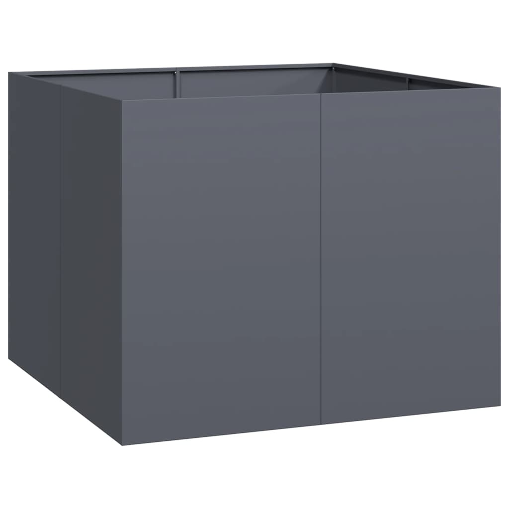 vidaXL Jardinera acero gris antracita 100x100x80 cm