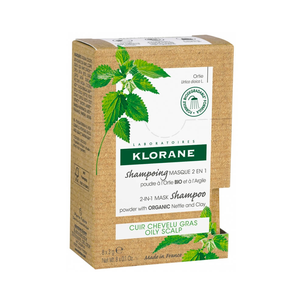 Klorane Ortiga Y Arcilla Mascarilla 2 En 1 Polvo 8 Sobres