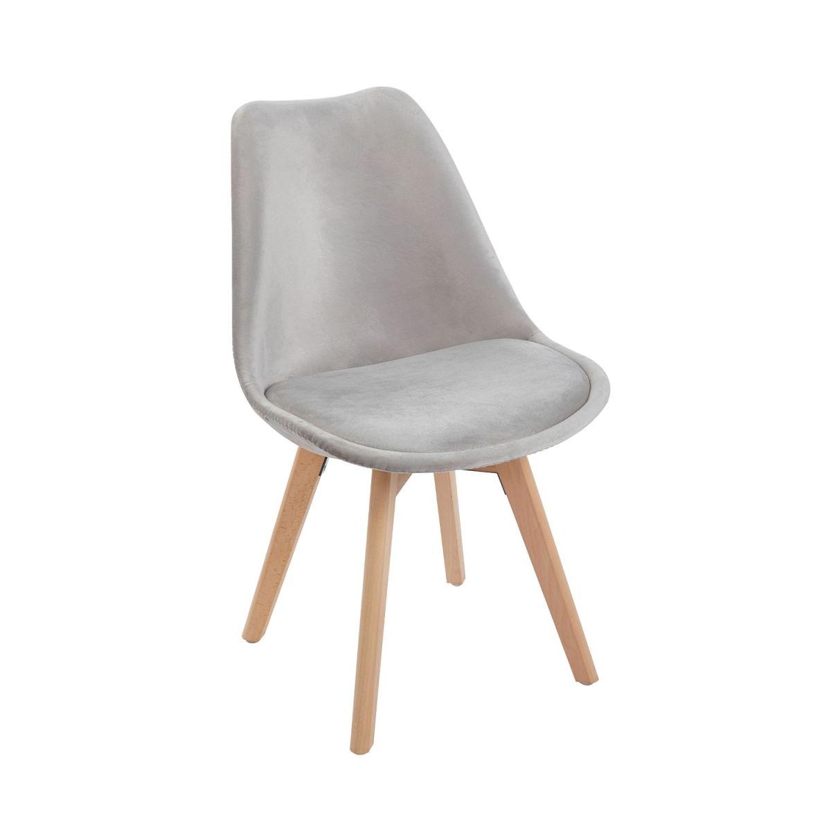 Regalos Miguel - Sillas Comedor - Silla Synk Terciopelo - Gris claro
