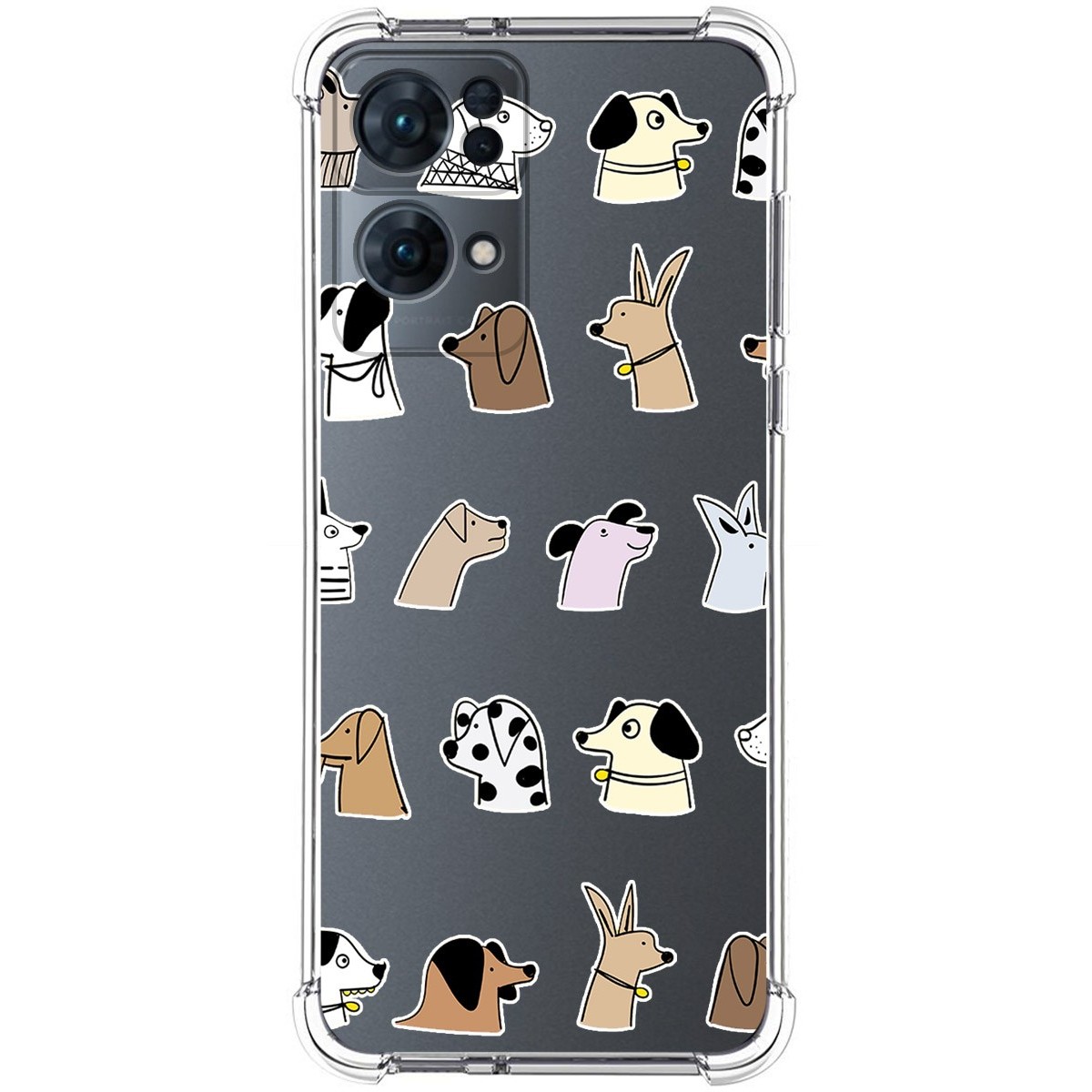 Funda Silicona Antigolpes para Oppo Reno 7 Pro 5G diseño Perros Dibujos