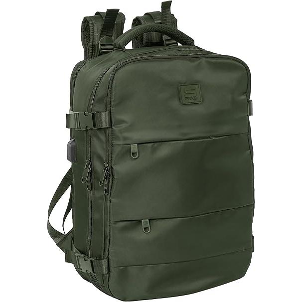 Mochila de Viaje en Cabina Verde, para Portátil 15,6'' 29x19x44 cm
