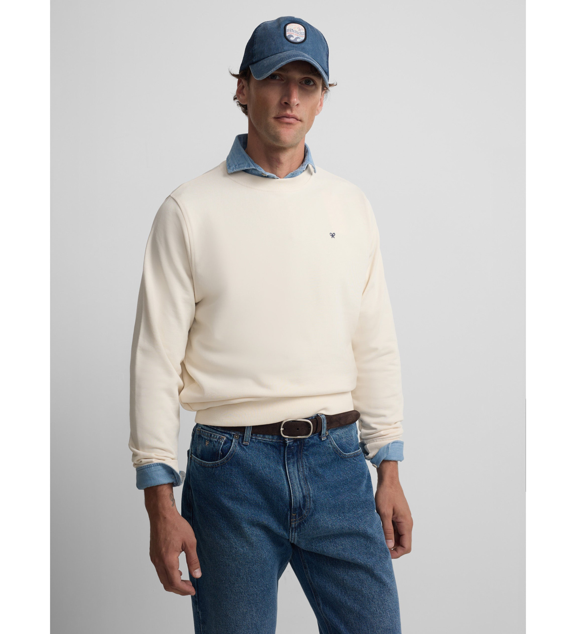 Silbon | Hombre | Sudadera club Saint Tropez beige