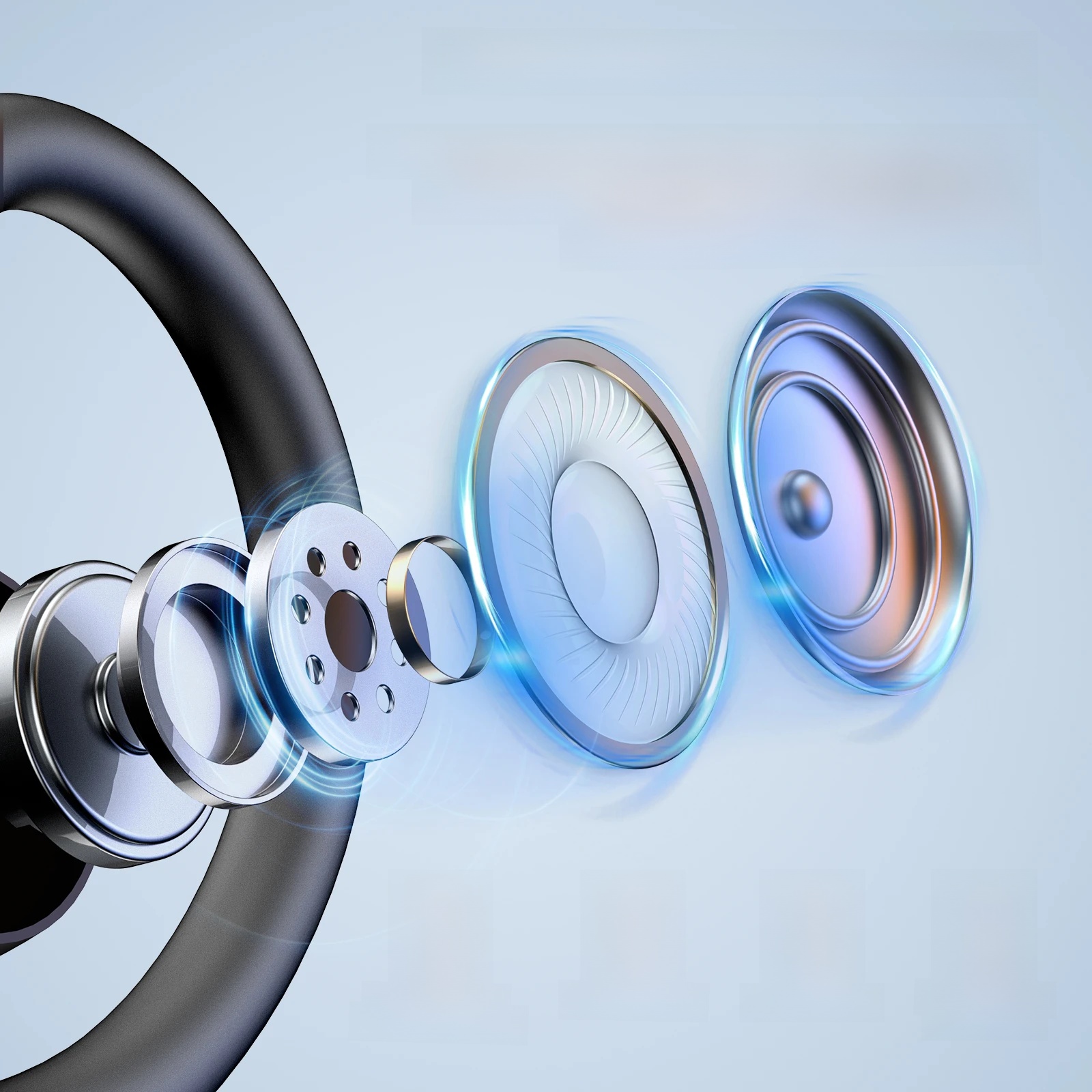 Nuove cuffie wireless Bluetooth Bee M53 con doppio microfono e cancellazione del rumore per conducente e ufficio, vivavoce_voghion.com