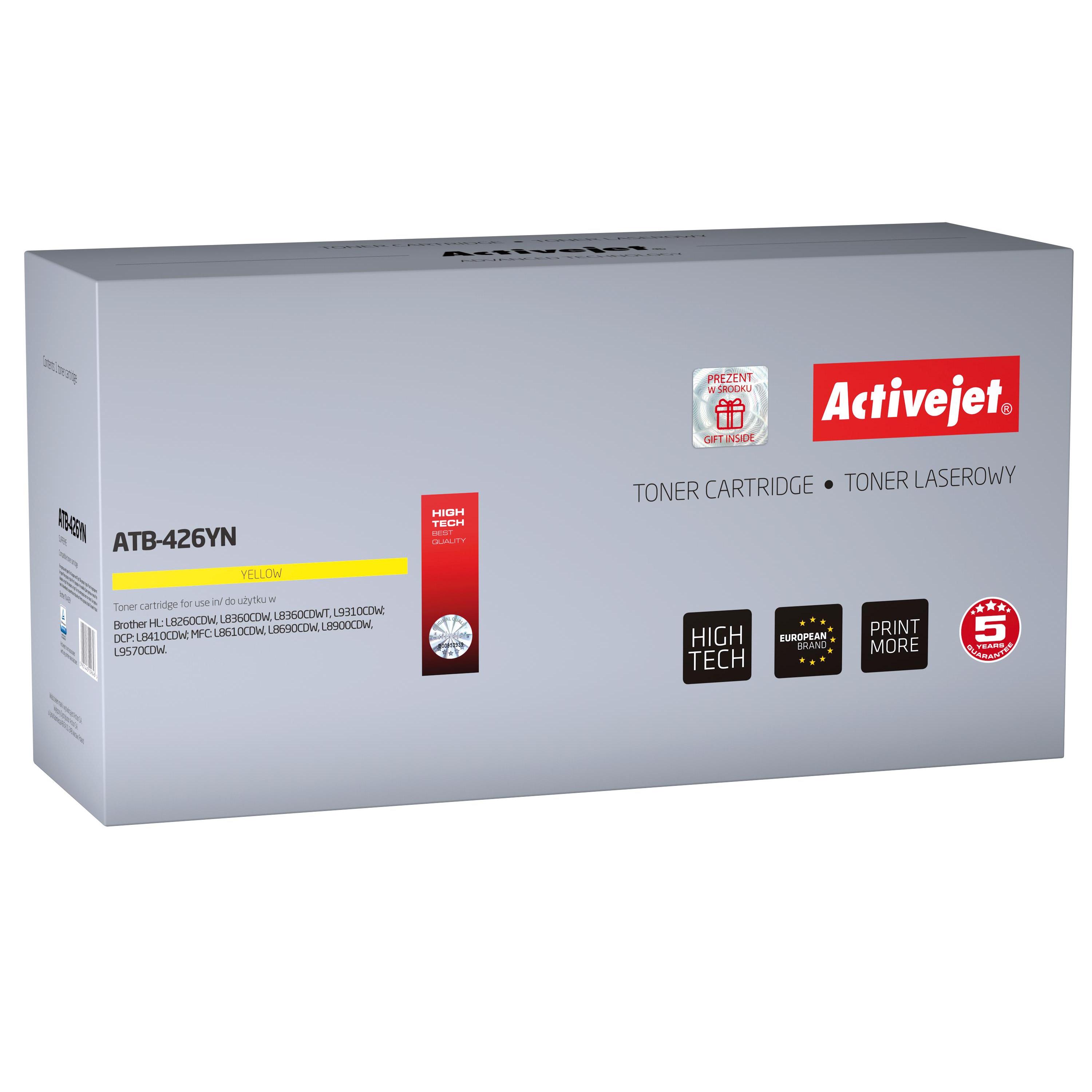 Activejet Tóner Amarillo Compatible Brother TN-426Y