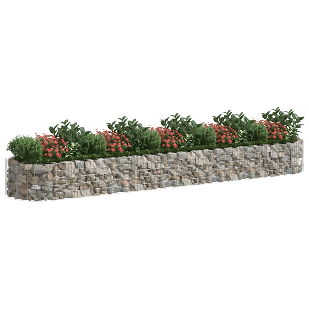vidaXL Arriate de gaviones de hierro galvanizado Dimensiones 120 x 50 x 50 cm,  190 x 50 x 50 cm,  260 x 50 x 50 cm y mas