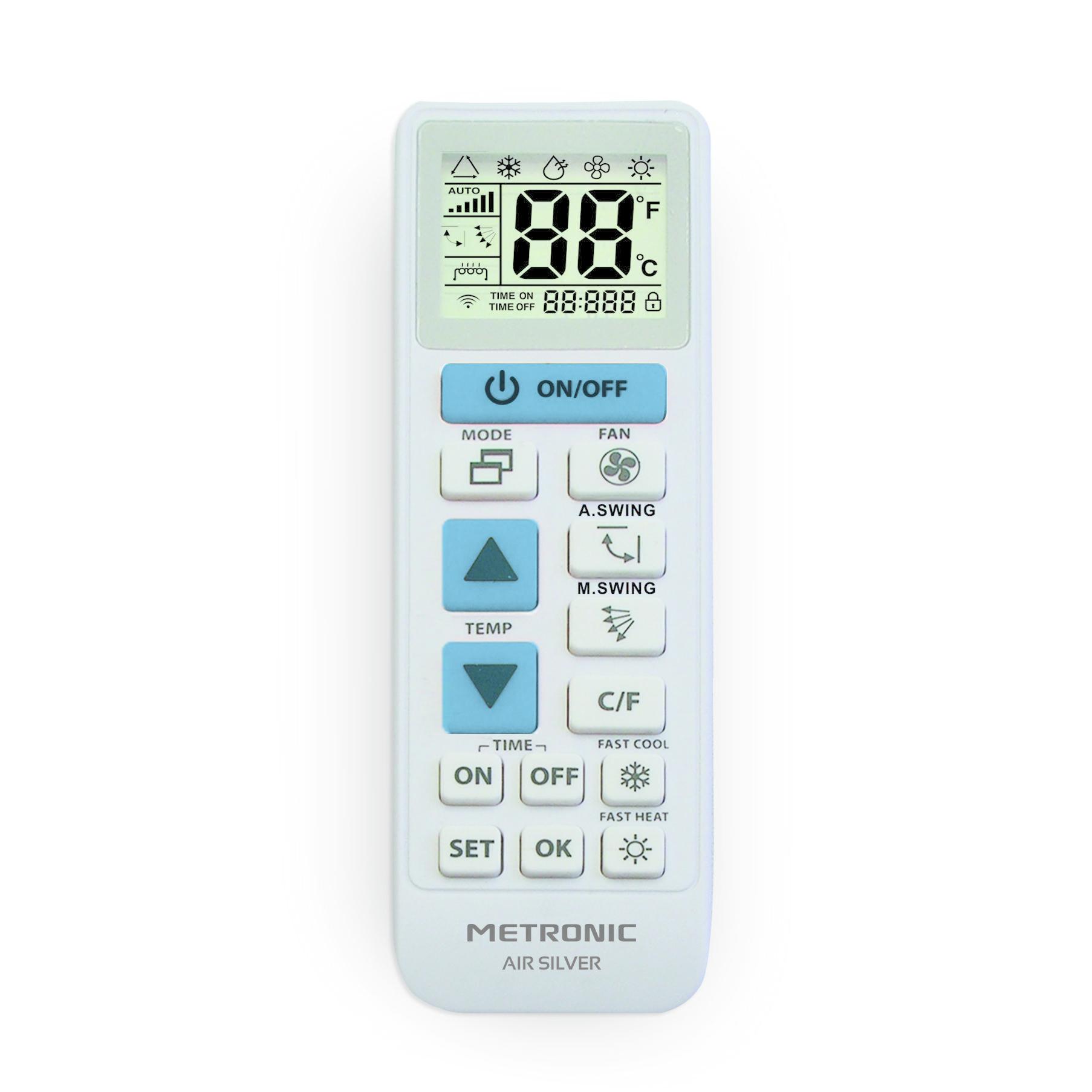 Mando a Distancia Metronic para Aire Acondicionado con Funciones Q.COOL, Q.HEAT y Temporizador Automático 495348