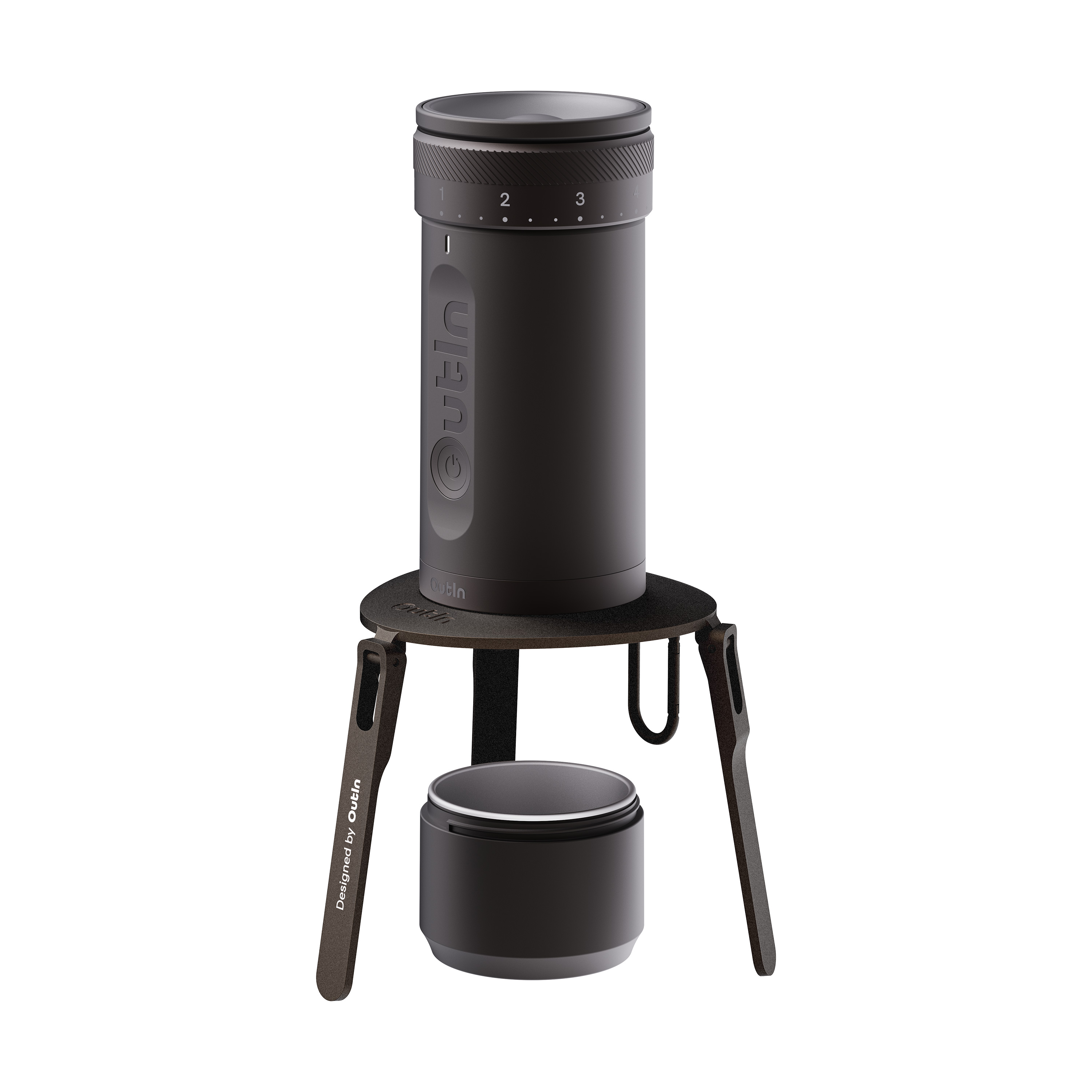Outin soporte plegable universal para café, negro