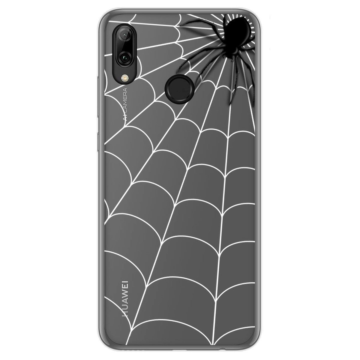 Tumundosmartphone Funda Gel Transparente para Huawei P Smart 2019 / Honor 10 Lite diseño Araña Dibujos