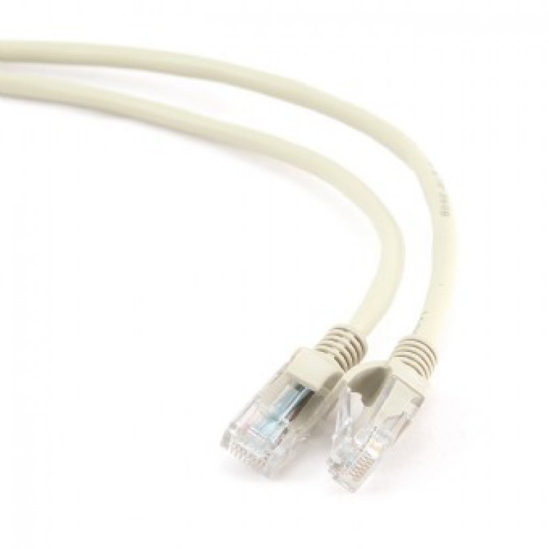 Gembird RJ-45 Network Cable Cat 5e UTP 3m Beige, features gold-plated connectors and supports 10/100/1000Base-T(X), perfect for high-speed internet connections. Ideal ethernet cable for reliable connectivity.