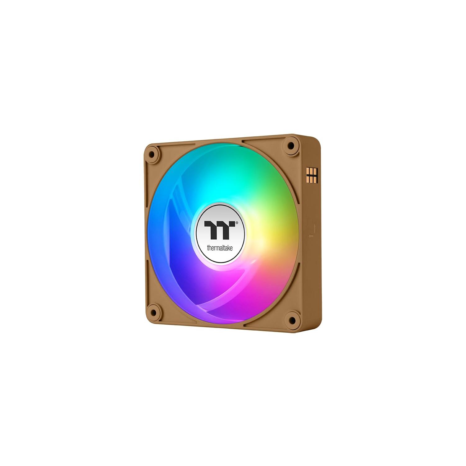 Thermaltake CT120 EX Reverse ARGB Sync 3 Pack | Ventilador PC de Flujo Invertido con Conexión Magnética MagForce 2.0 | ARGB 5V con 9 LEDs Direccionables | Alto Flujo de Aire | Arena Gravel