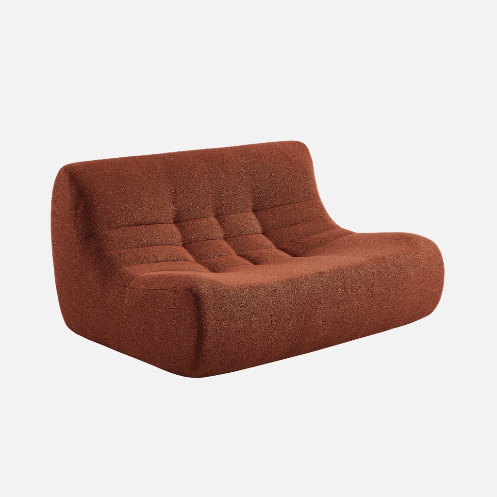 sweeek - Sillón borreguito texturizada, 2 plazas , Sokol borreguito , 137x105x72