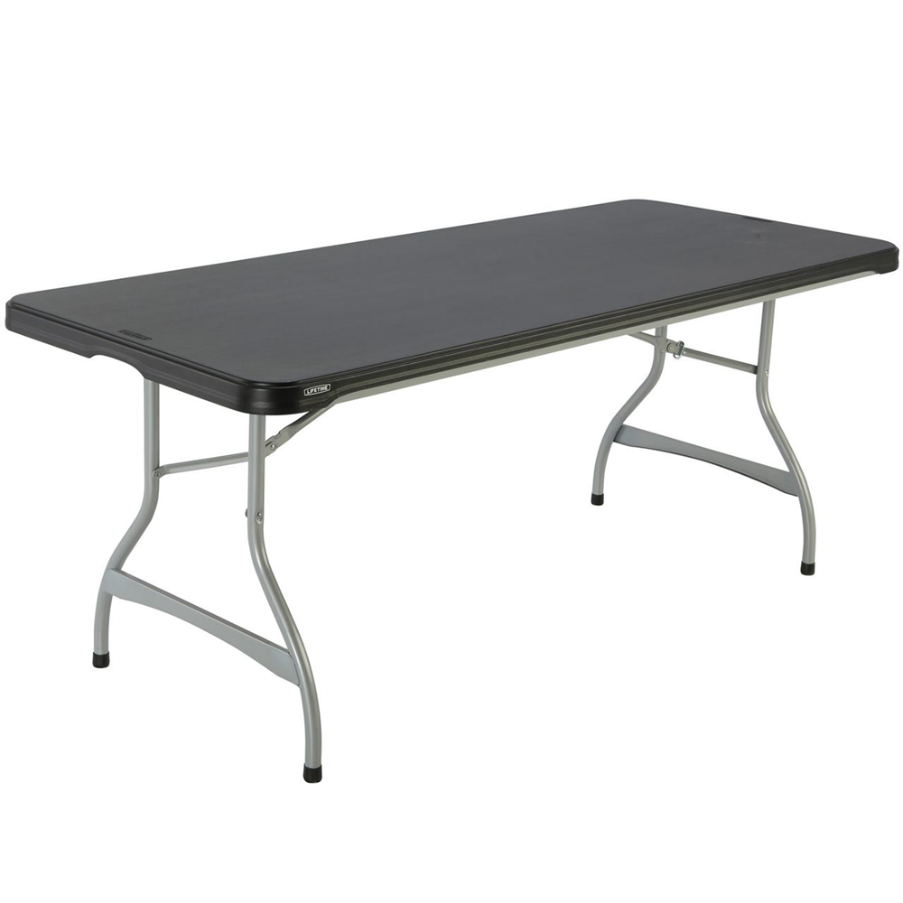 Mesa rectangular plegable negra Lifetime 182X76X73,5 cm (Color Baby 92119)