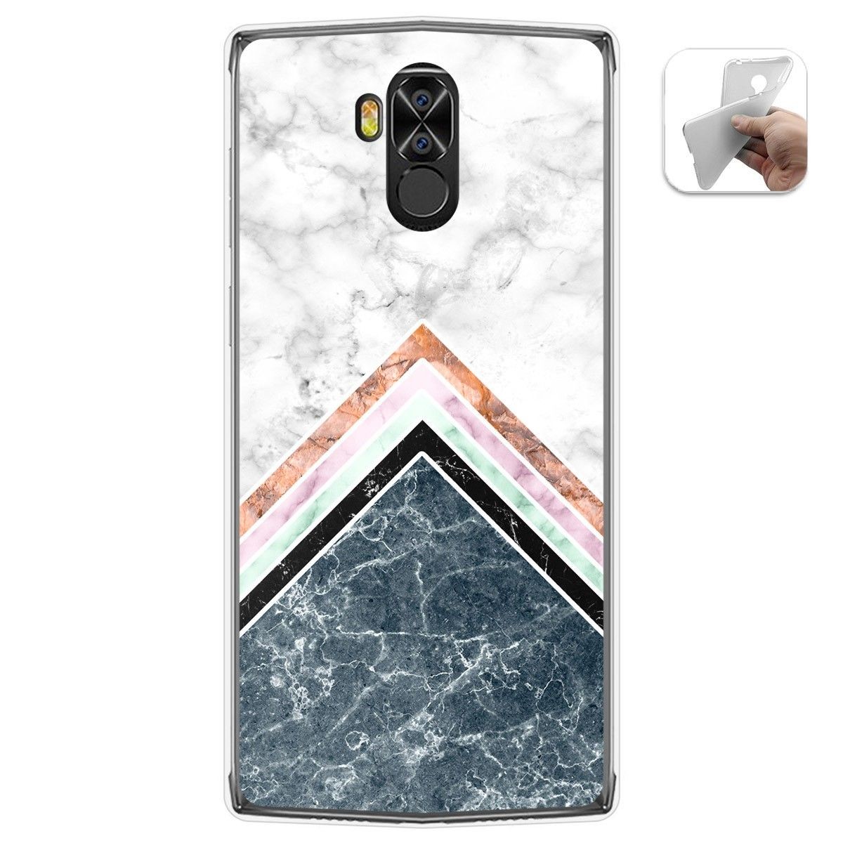 Tumundosmartphone Funda Gel Tpu para Doogee N100 diseño Mármol 05 Dibujos