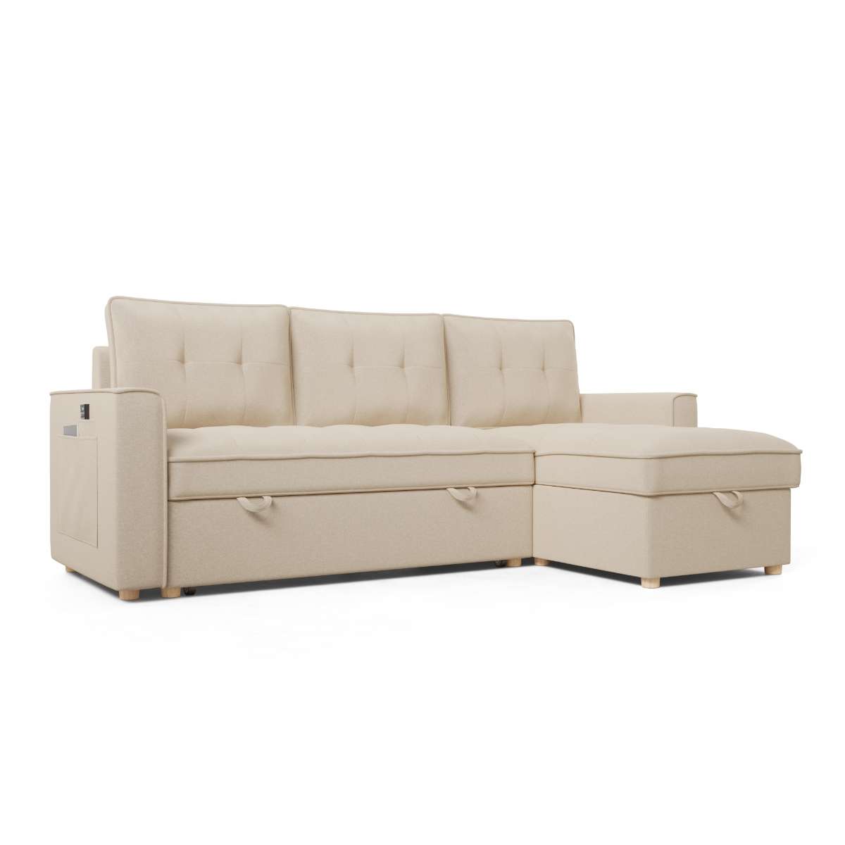 Nalui Sofá Cama Haven  Chaise Longue 3 plazas (213x129x81cm)