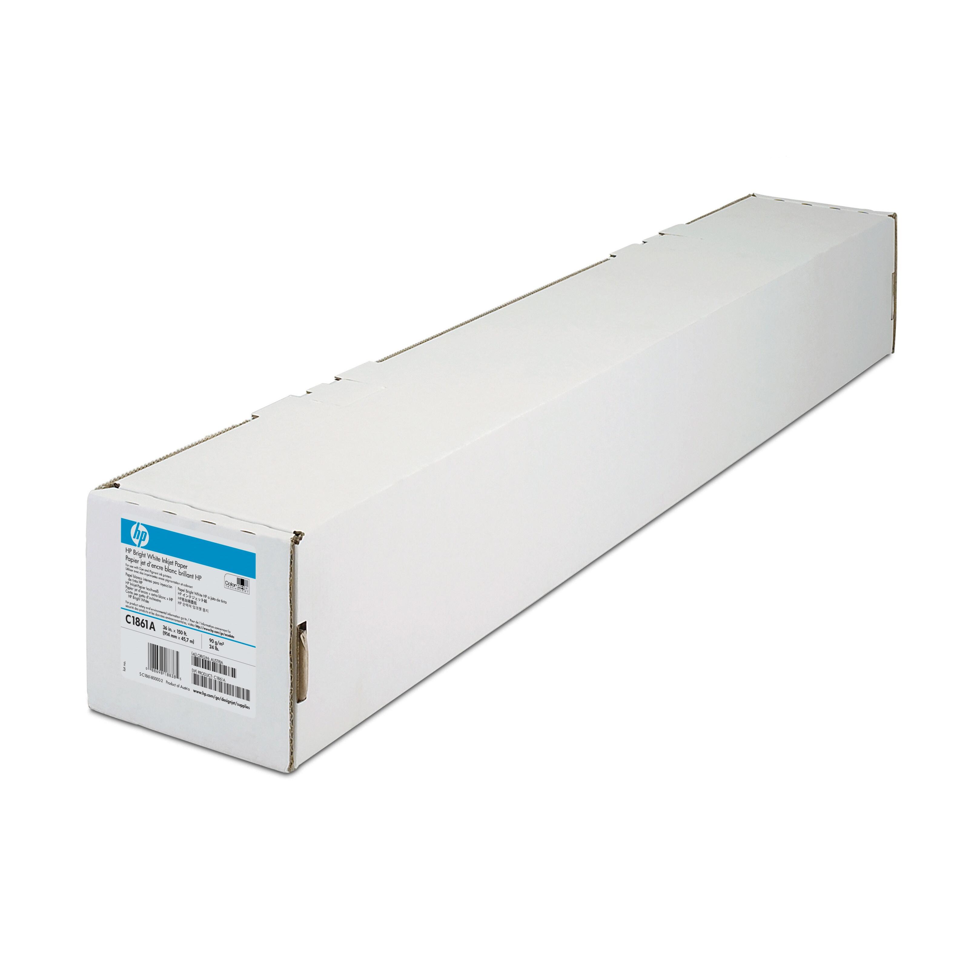 HP Papel Blanco Brillante. Rollo 36", 91m. x 914mm., 90g.