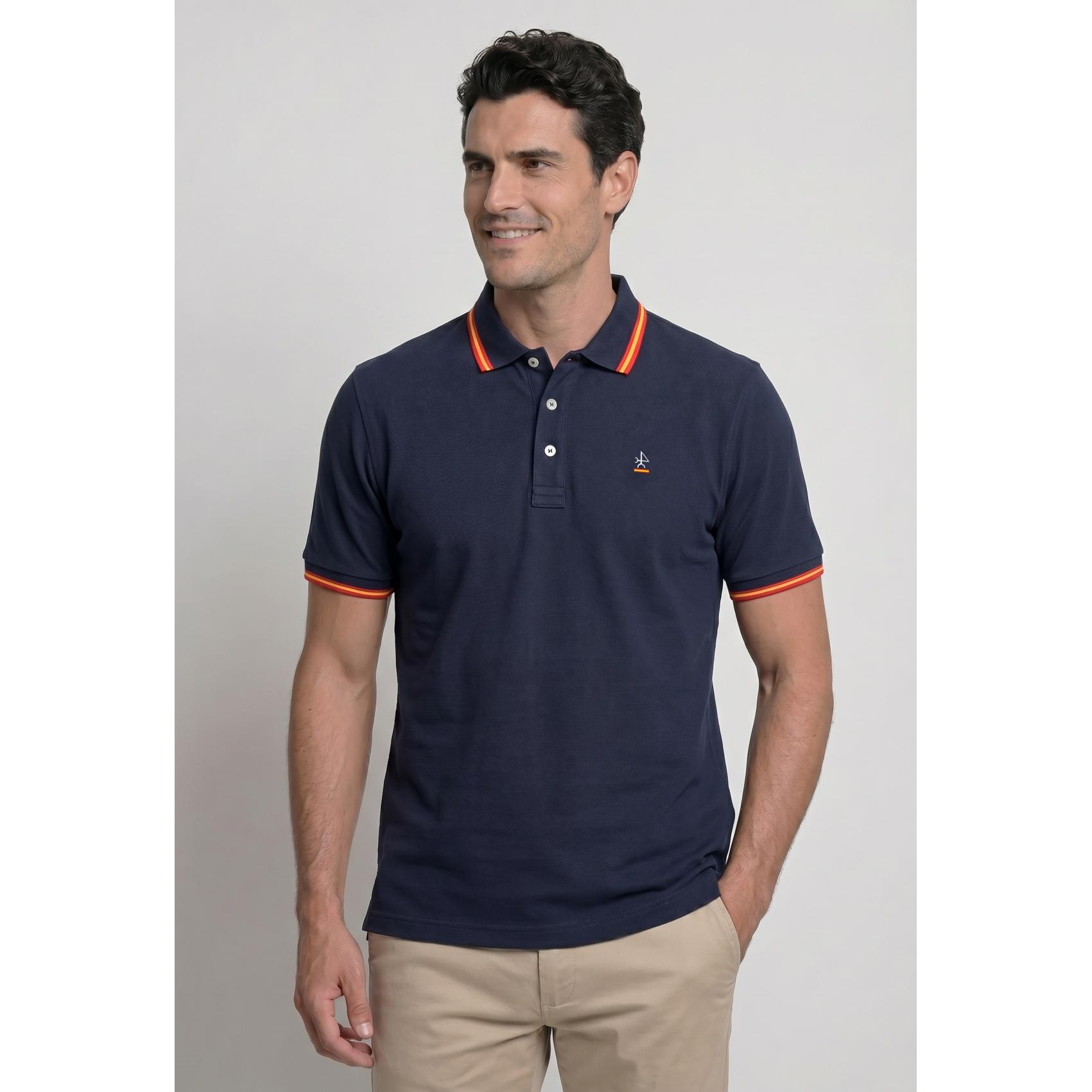 Polo Valecuatro logo clásico España azul marino
