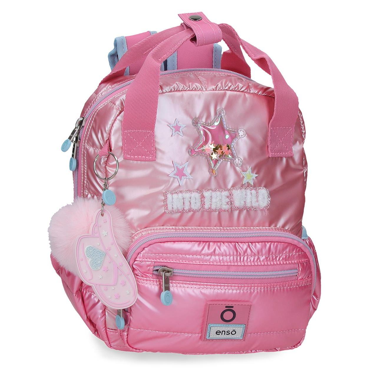 Mochila escolar adaptable a carro Enso Into The Wild 23x28x10cm Rosa