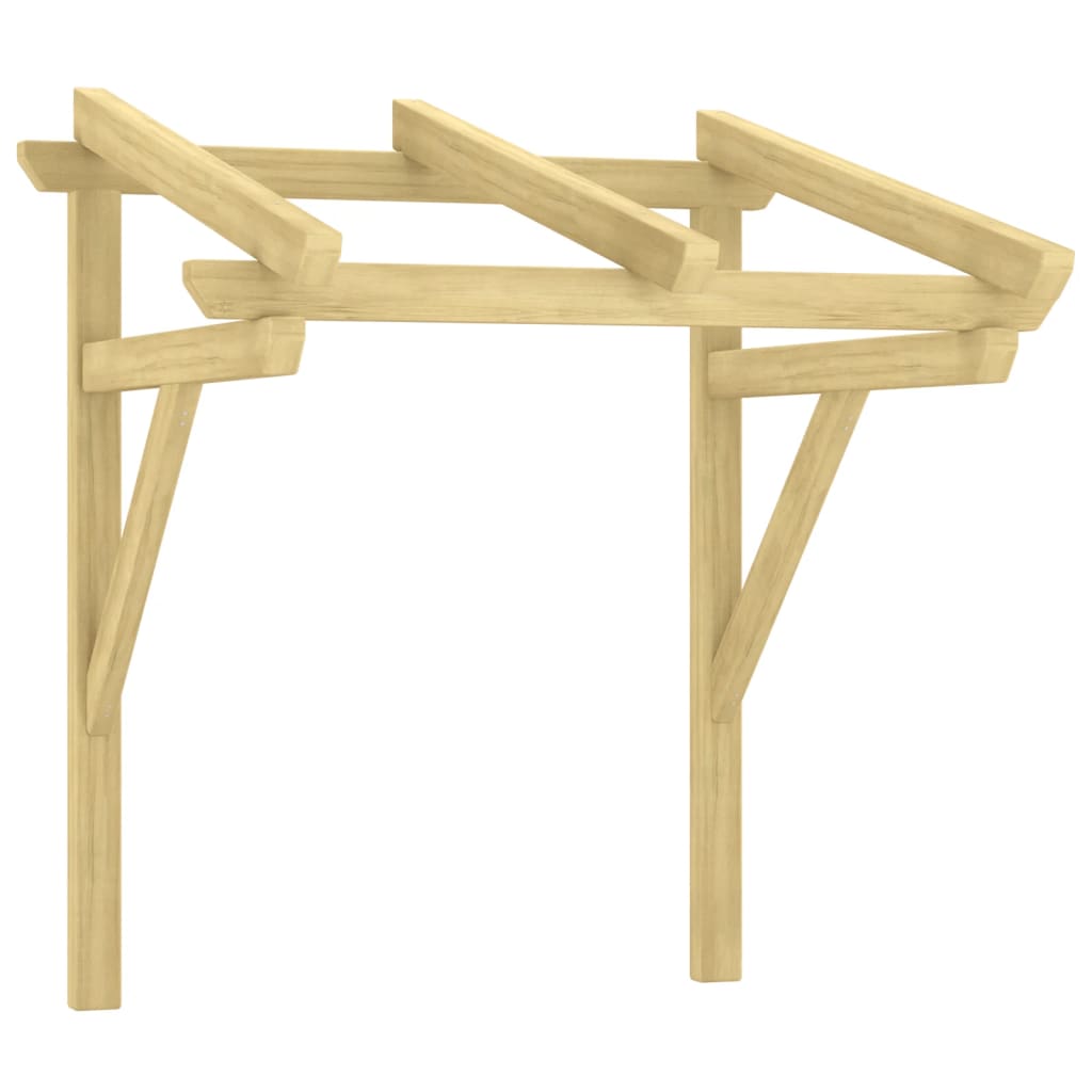 vidaXL Pérgola de Puerta Toldo Techado Dosel Marquesina Entrada Madera de Pino