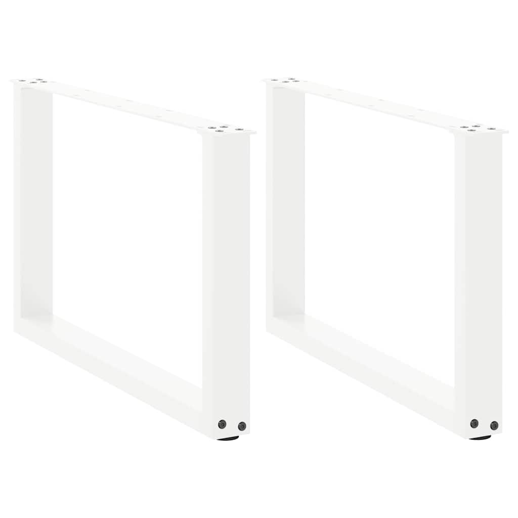 vidaXL Patas para mesa de centro en forma de U (2 unidades) 70 x (42-43) cm, acero
