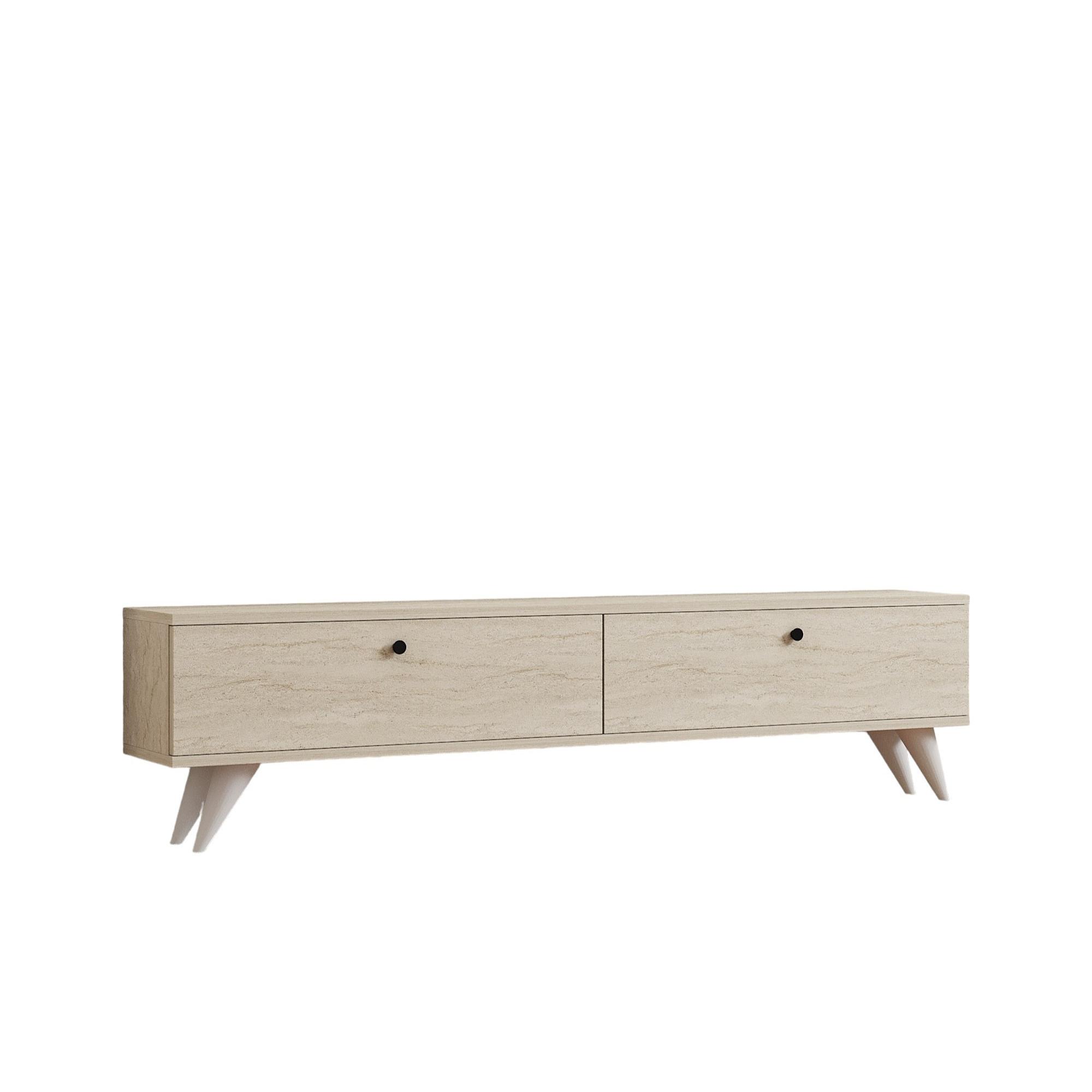 Habitat y Jardin - Soporte de TV de madera "Parlak" - 160 x 25 x 40 cm - Beige