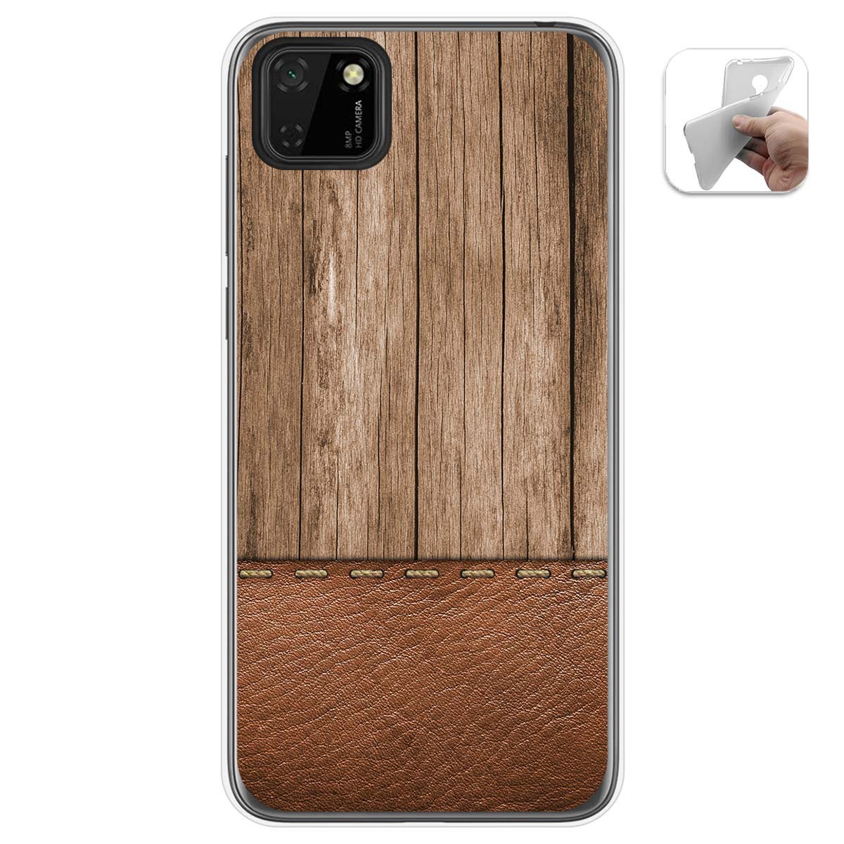 Tumundosmartphone Funda Gel Tpu para Huawei Y5p diseño Madera 09 Dibujos