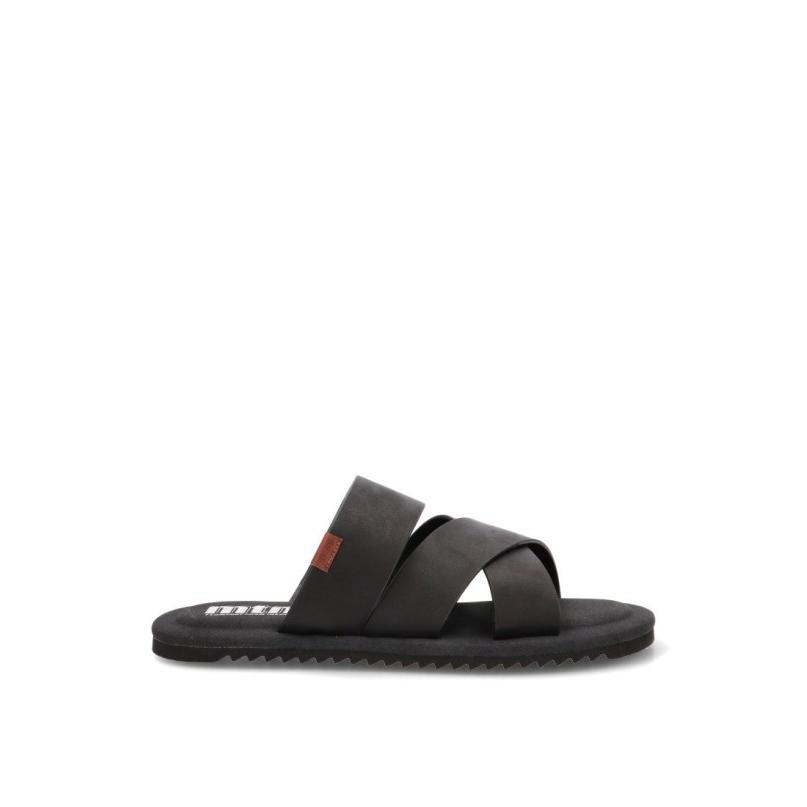 Sandalia Mustang - Hombre - Suela Plana - Modelo 84855 - Color Negro