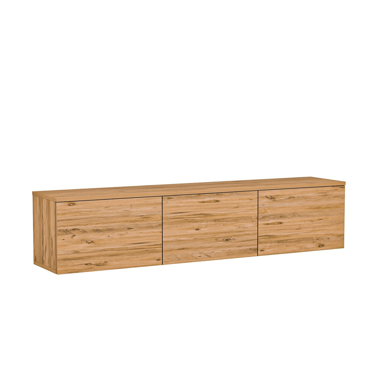 Habitat y Jardin - Soporte de TV de madera suspendido "Neon illuminated" con iluminación LED - 160 x 32 x 35 cm - Marrón