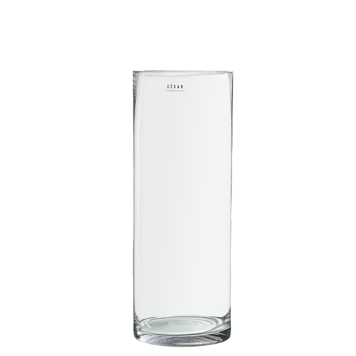 Jarron cristal transparente cilindro 15x40cm