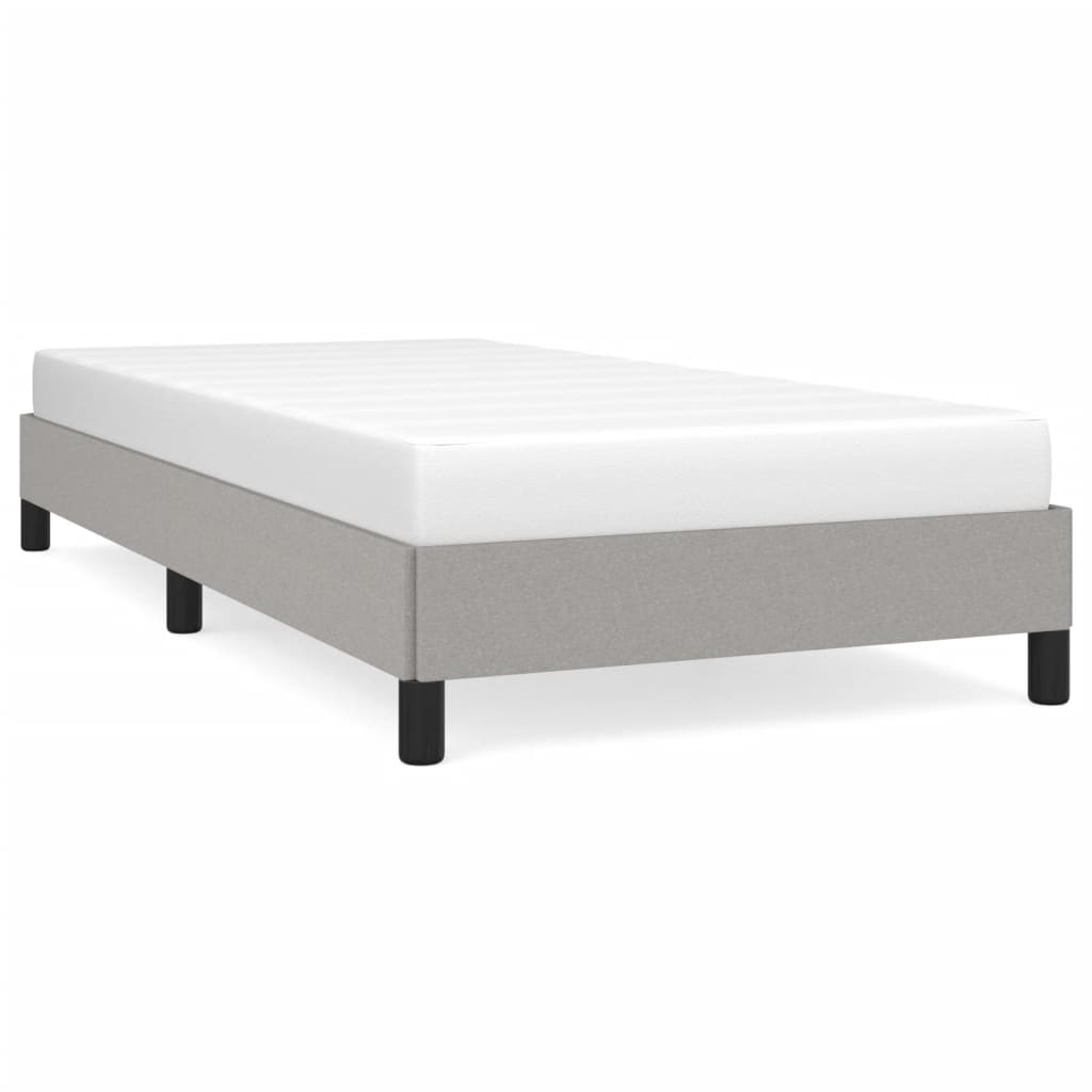 vidaXL Estructura de cama sin colchón tela gris claro 90x190 cm