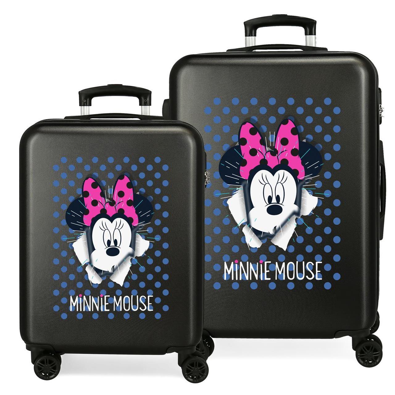 Juego de maletas Disney Minnie sunny day negro 68x48x46cm