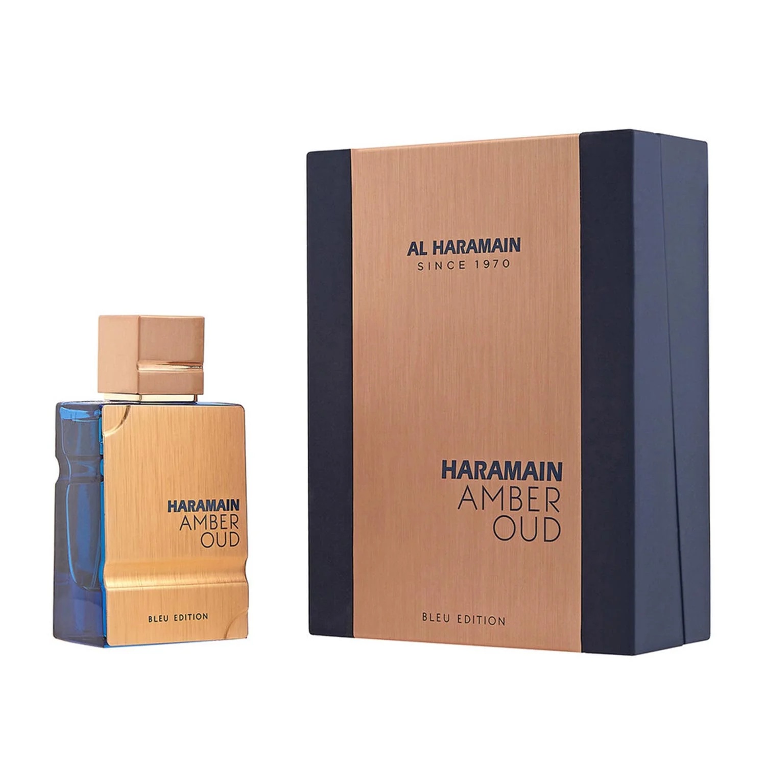 Al Haramain - Amber Oud Blue Man EDP 100ml Spray para hombre, perfume árabe cítrico especiado amaderado con notas de pomelo, jengibre y olíbano, ideal para uso diario y regalo