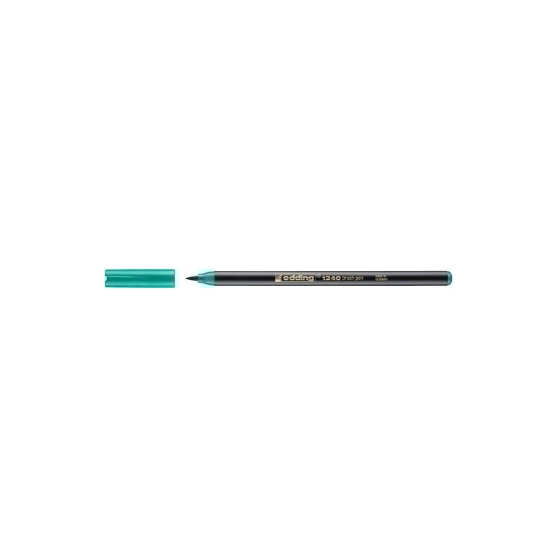 Edding - ROTUL.EDDING 1340 BRUSHPEN VERDE - Pack de 10 unidades 1340004