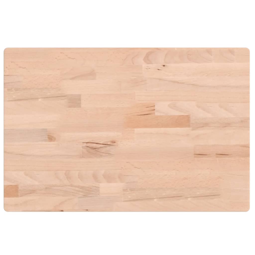 vidaXL Encimera de Baño Tablero de Lavabo Madera Maciza de Haya 60x40x4 cm Color Natural,  Marrón, y mas